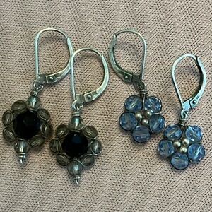 Bundle Delicate Beaded Flower Earrings